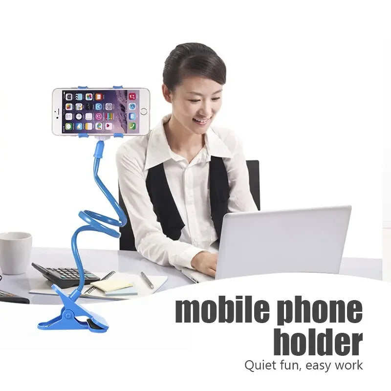 Universal Lazy Bracket Mobile Phone Holder Gooseneck Stand Stents
