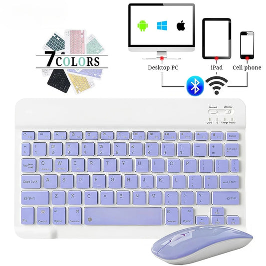 9.7in Mini Wireless Bluetooth Mouse BT English Keyboard For iPad 10th