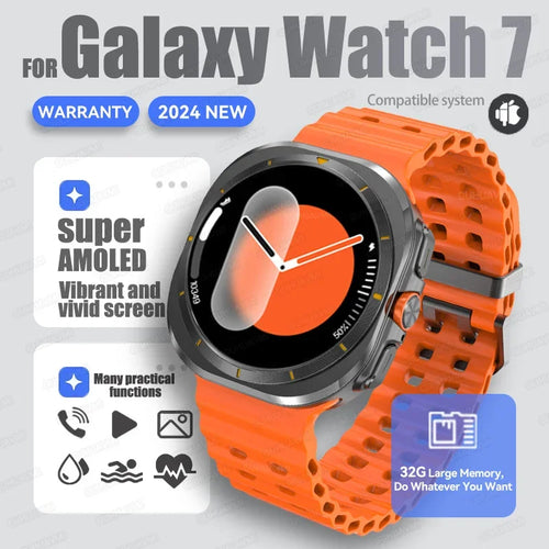 For Samsung New Sapphire Screen Galaxy Watch 7 Ultra Smart Watch Men's