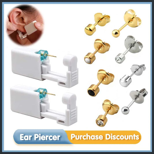1pc Disposable Ear Piercer with Ear Stud-Aseptic Ear Piercing Gun