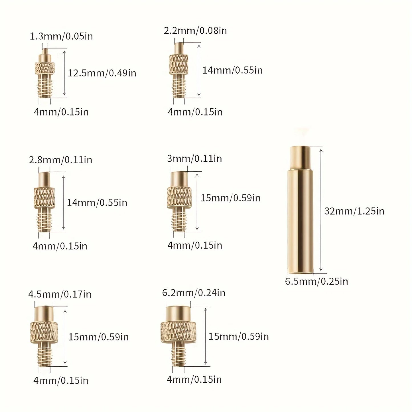 Heat Insert Nut Iron Tip M2 M3 M4 M5 M6 M8 Brass Thread Embedded Kit