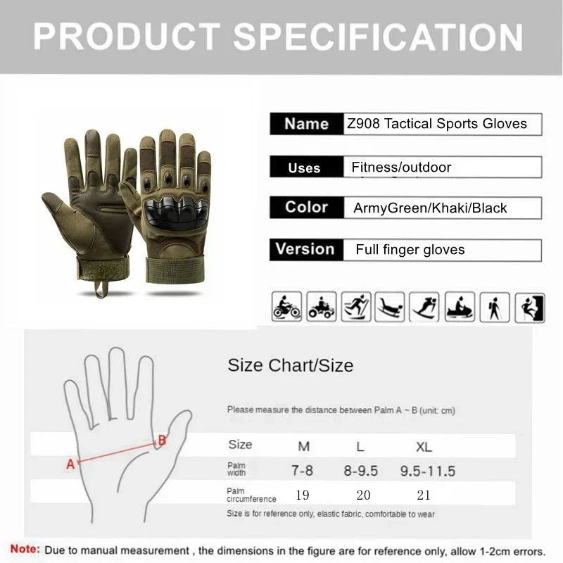 Tactical Gloves Shooting Gloves Touch Design Fitness Protection Sports