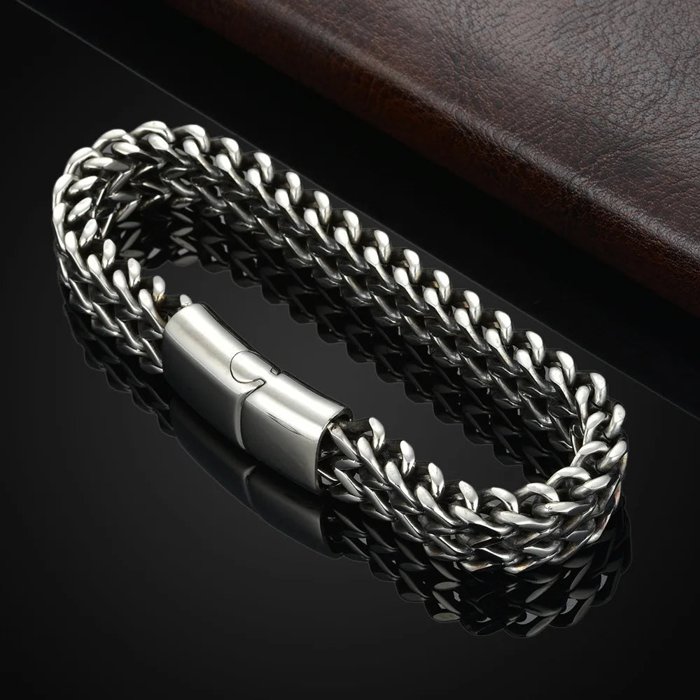 Stainless Steel Braided Double Row Front and Rear Fish Scale Alloy