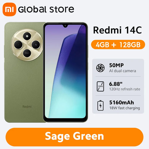 Global Version Xiaomi Redmi 14C Smartphone MediaTek Helio G81-Ultra