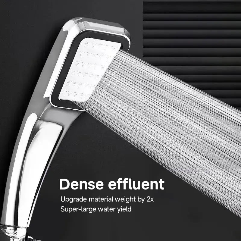 300 Holes Pressurized Showerhead Hand Hold Square Shower Head Water