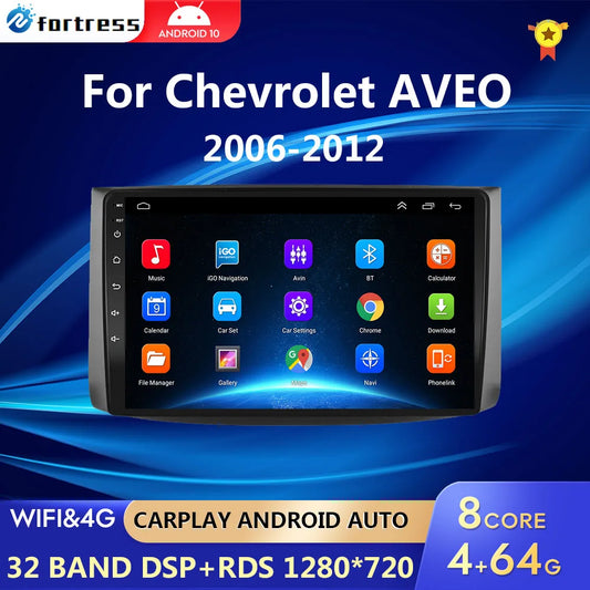 4G+64G Android10.0 For Chevrolet AVEO T250 2006 - 2012 car radio 2 din