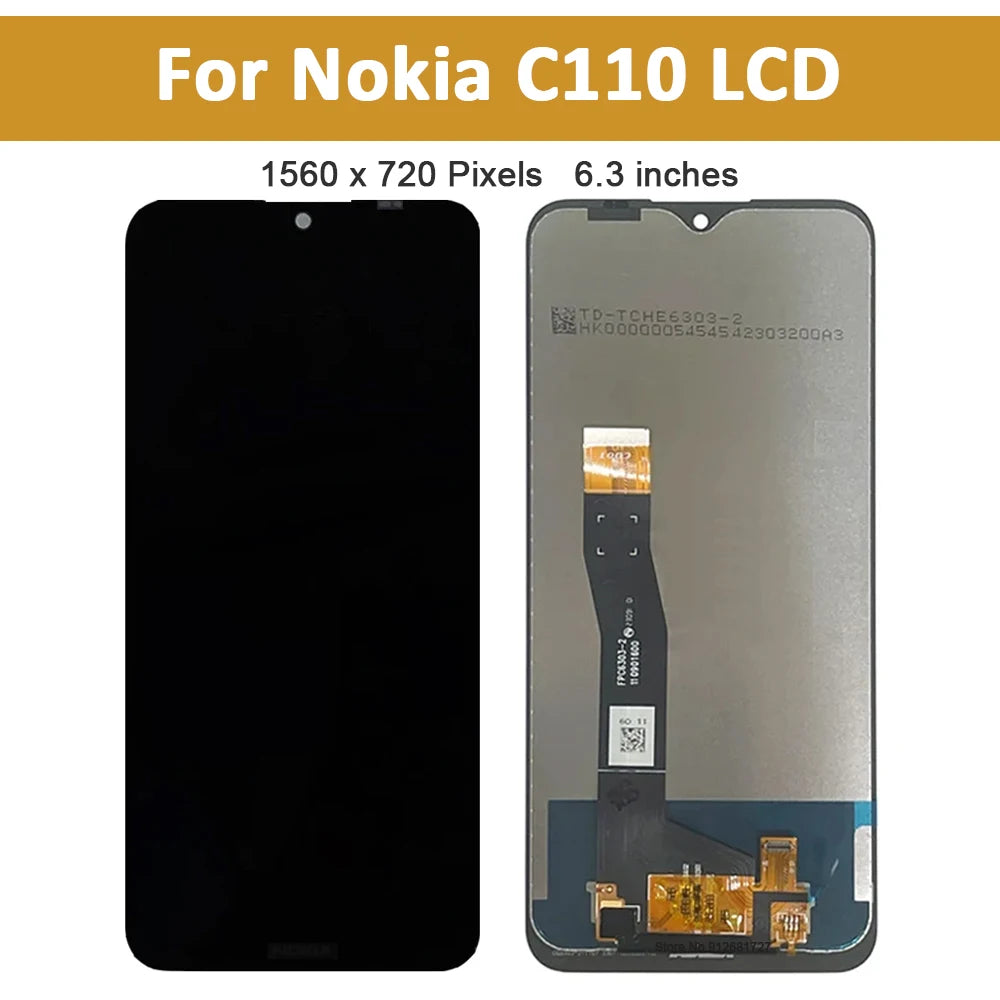 6.3" Original LCD For Nokia C110 LCD Display Touch Screen Digitizer