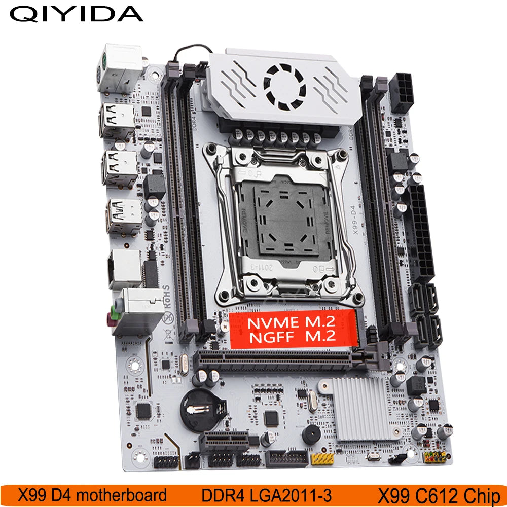 QIYIDA X99 Motherboard set LGA 2011-3 kit combo Xeon E5 2640 V4 CPU