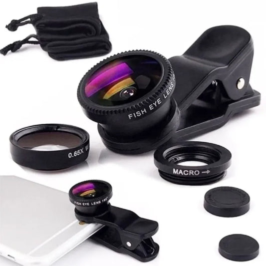 3in1 Fisheye Lens Wide Angle Micro Camera Lens for iPhone 14 13 3IN1