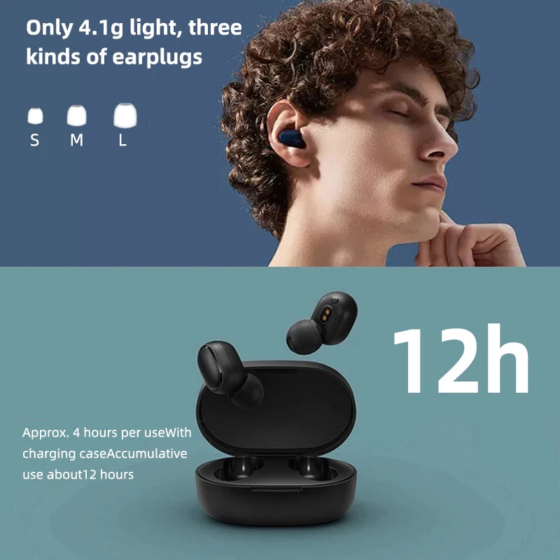 New Xiaomi Redmi Airdots 2 Wireless Bluetooth Headset with Mic Earbuds