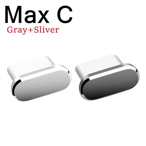 2Pcs 16PM Metal Dust Plug For iPhone 16 15 Pro Max Plus USB Type C