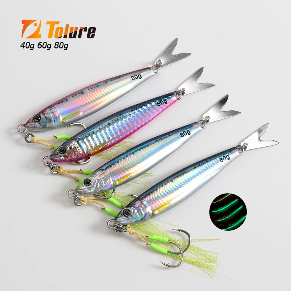 TOLU 2024 NEW 3D Printed Fast Sinking Metal Jig Lure 20g 30g 40g 60g