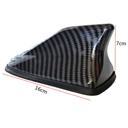 Universal Carbon Fiber Look Car Roof Top Mount Shark Fin Aerial