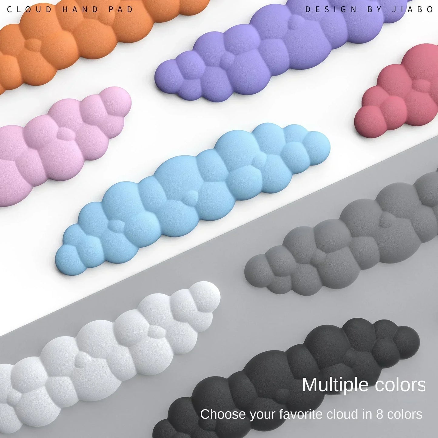 Mouse pad with wrist rest keyboard cloud anti-slip memory foam desktop