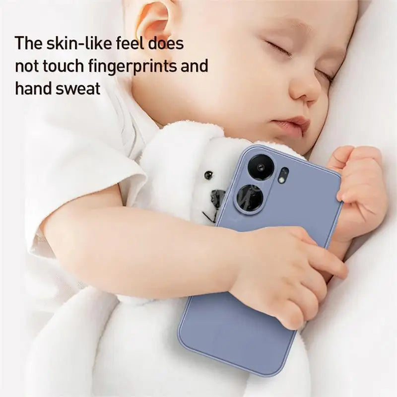 For Xiaomi POCO C65 Case Liquid Silicone Plain Rubber Fundas Protector