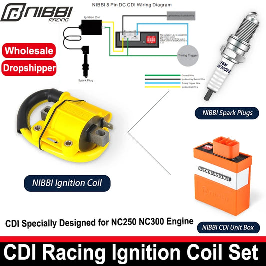 NIBBI Motorcycles CDI Racing Ignition Coil for ZhongShen NC250 NC300