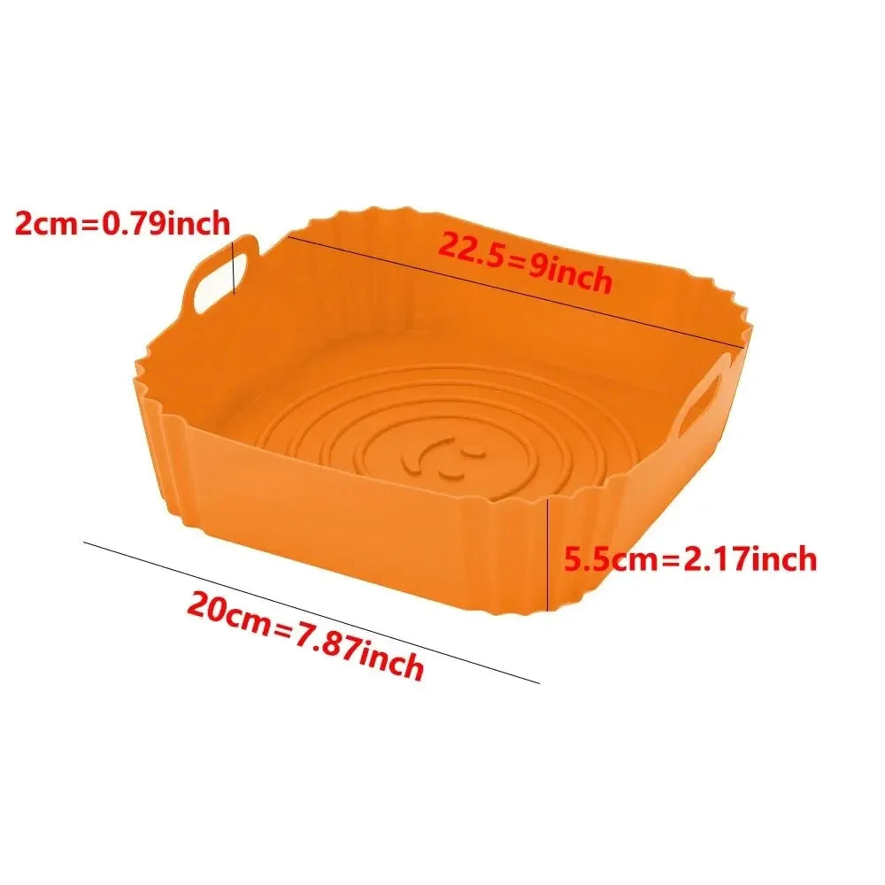 1PC Reusable Airfryer Pan Liner Accessories Silicone Air Fryers Oven