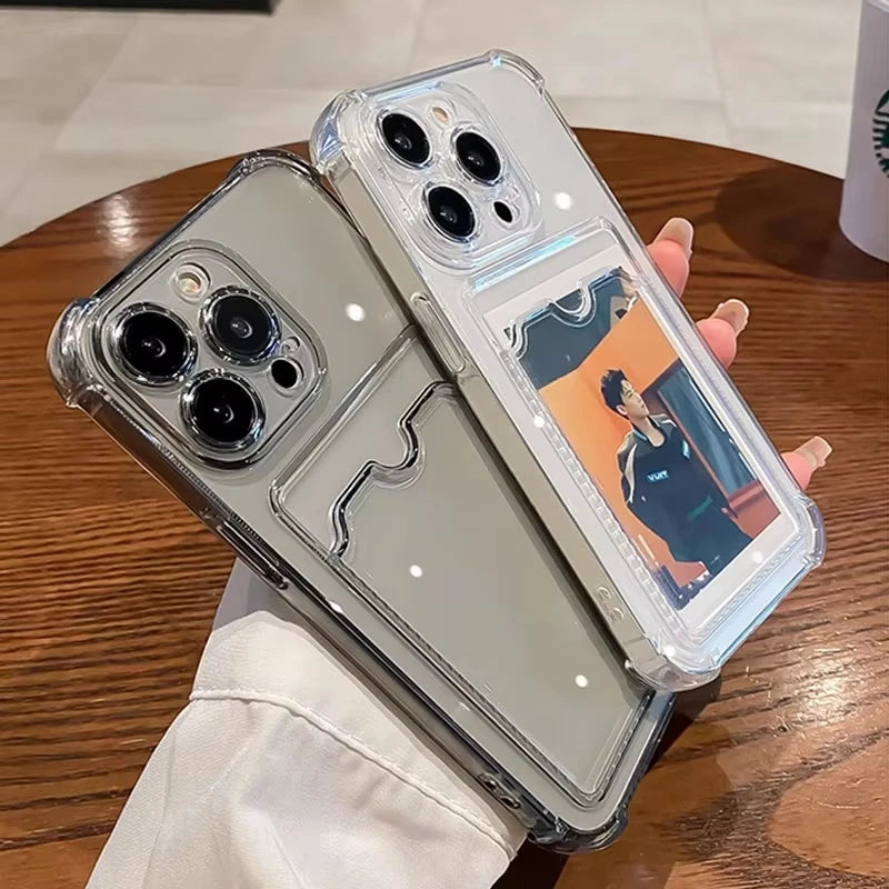 Transparent Card Slot Funda For Xiaomi Redmi Note 13 Pro 5G Case Note