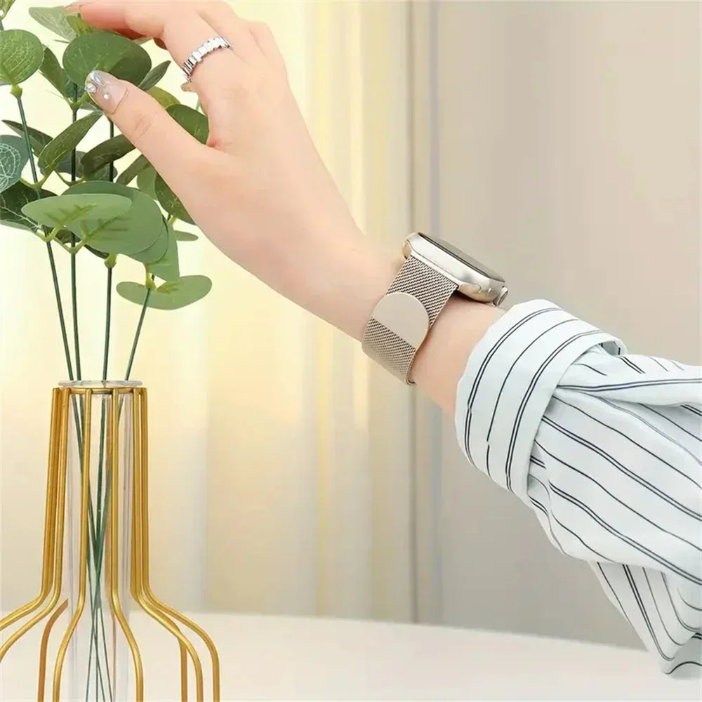 Milanese Loop for Apple Watch Band 44mm 40mm 45mm 41mm 38 42mm Strap