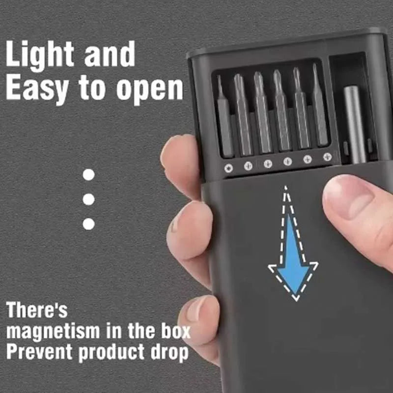 Magnetic Precision Screwdriver Set, 25 In 1 With 24 Piece Mini Pocket