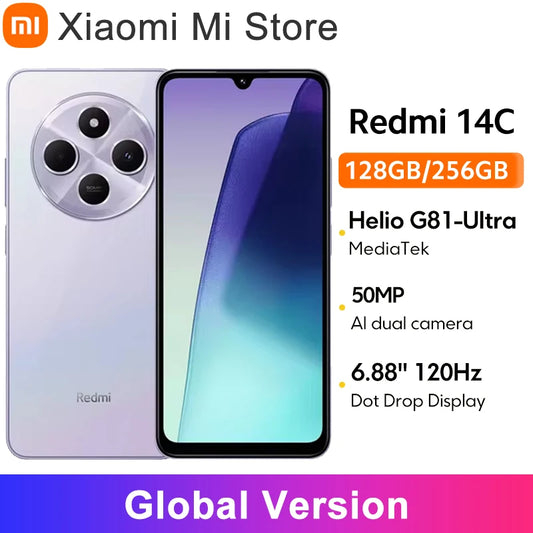 Global Version Xiaomi Redmi 14C Smartphone MediaTek Helio G81-Ultra
