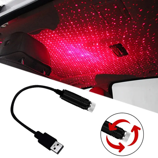 1pcs LED Car Roof Star Night Light Projector Atmosphere USB LED