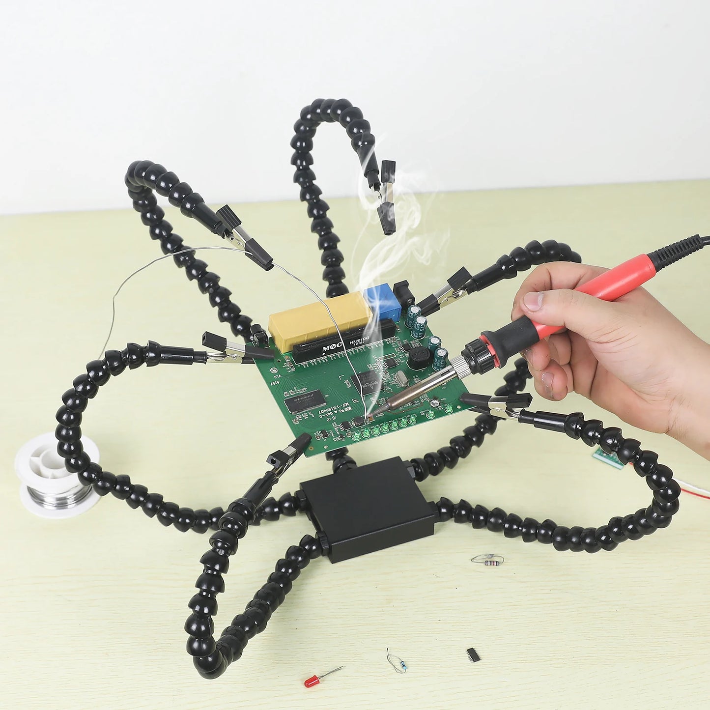 NEWACALOX  Flexible Arms Soldering Helping Hands Repair Soldering