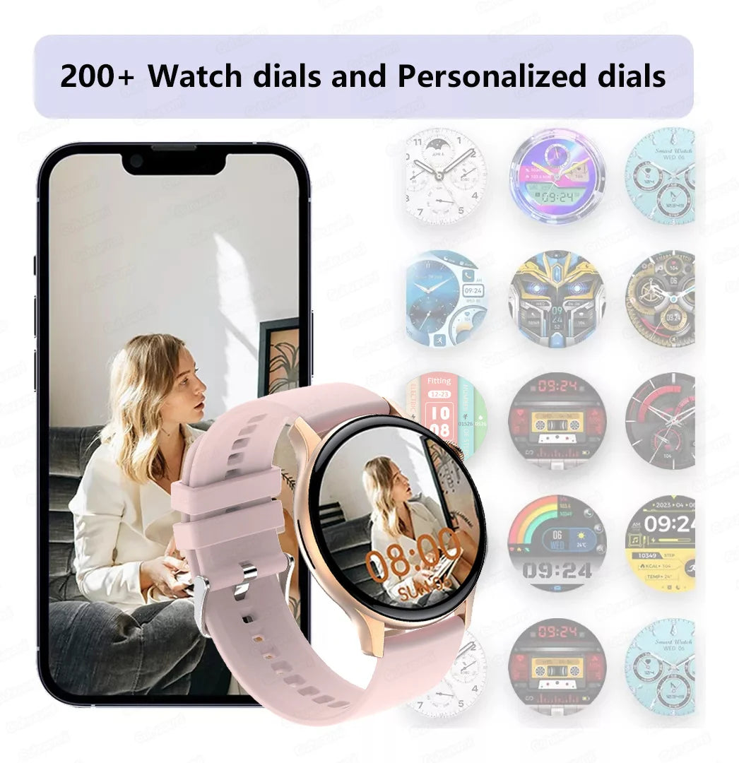 2024 New NFC Smart Watch Ladies 466*466 HD Screen Health Tracker