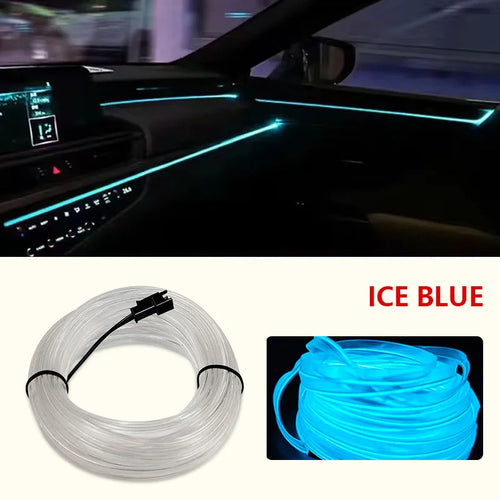 Car Interior Decorative Lamps EL Wiring Neon Strips For Auto DIY Dash
