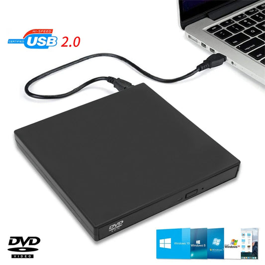 External CD DVD Drive, USB 2.0 Slim Protectable External CD-RW Drive