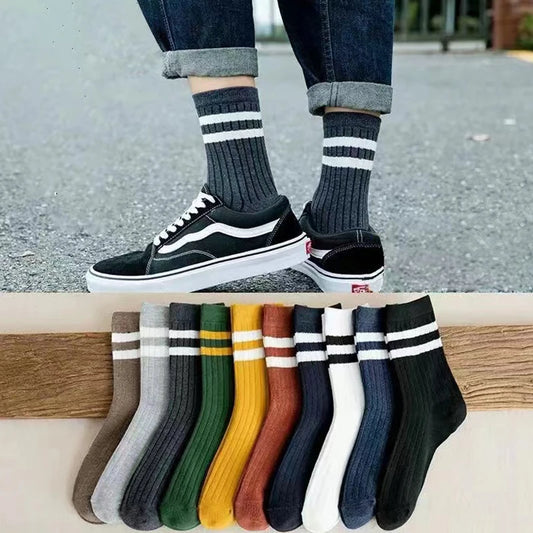 5/10 Pair  New Striped Casual Breathable Socks High Quality Harajuku