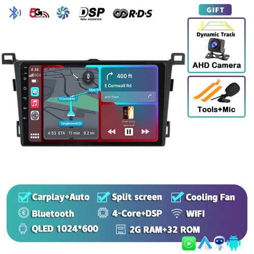 Android 14 Carplay For Toyota RAV4 Rav 4 2013 2014 2015 2016 2017 2018