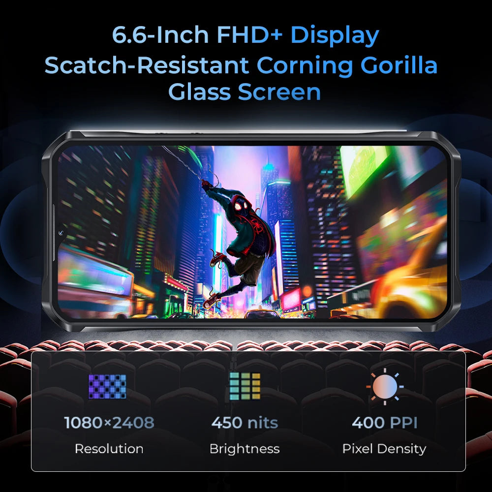 Oukitel WP33 Pro 5G Rugged Smartphone 22000mAh 6.6" FHD+ Cell phone