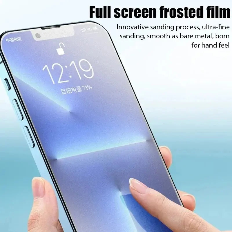 1/2Pcs Matte Tempered Glass For iPhone 15 14 12 11 13 Pro Max Frosted