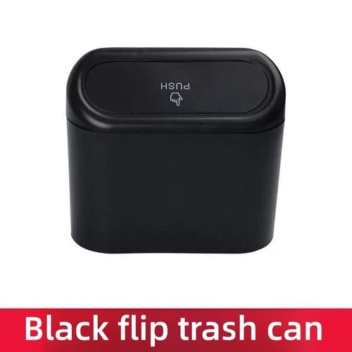 1L Portable Car Debris Box Hanging Mini Car Trash Can ABS Square