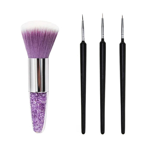Nail Art Brush Remove Nail Dust Brush Acrylic UV Gel Polish Powder