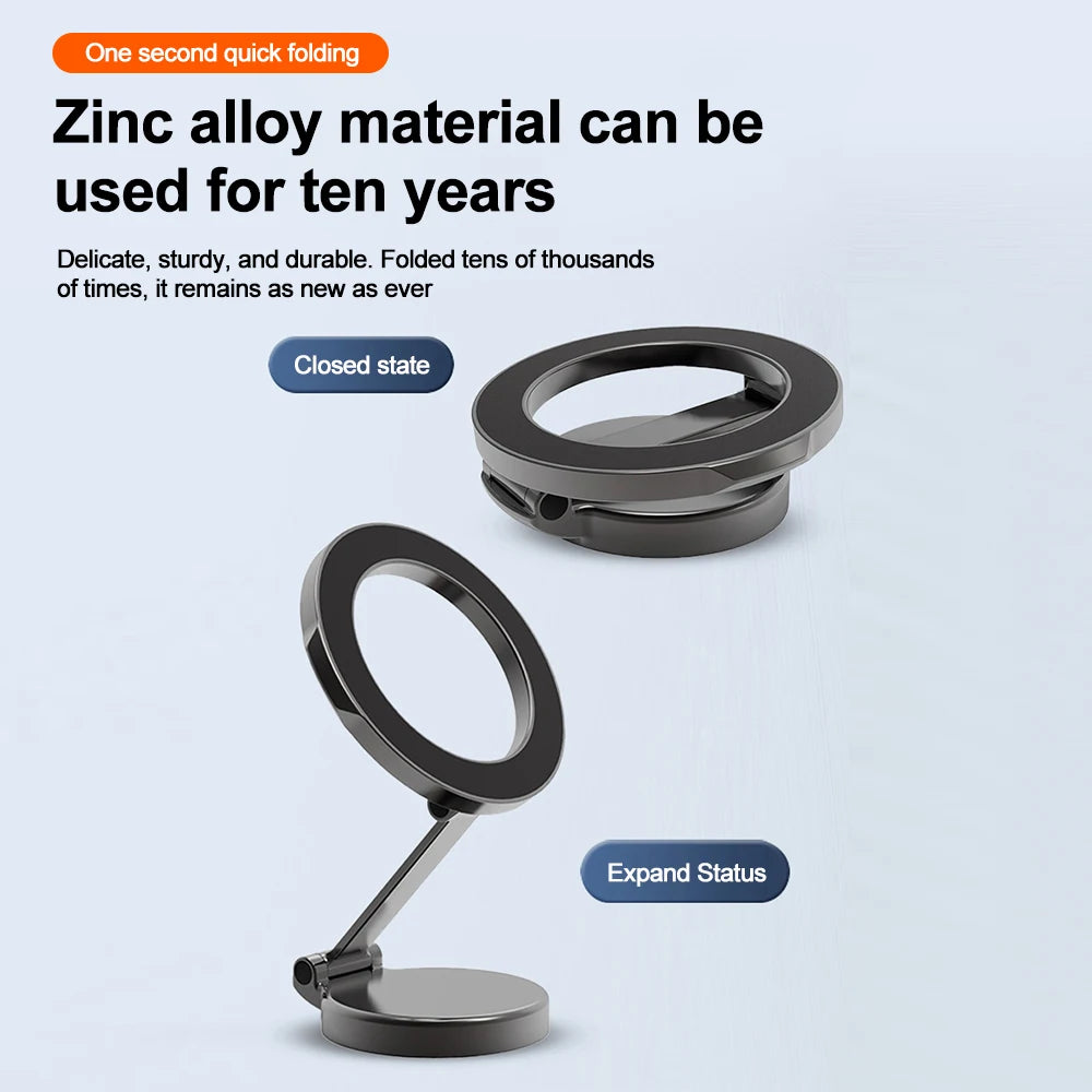 360 Degree Rotate Car Bracket Foldable Mount Magnetic Phone Holder