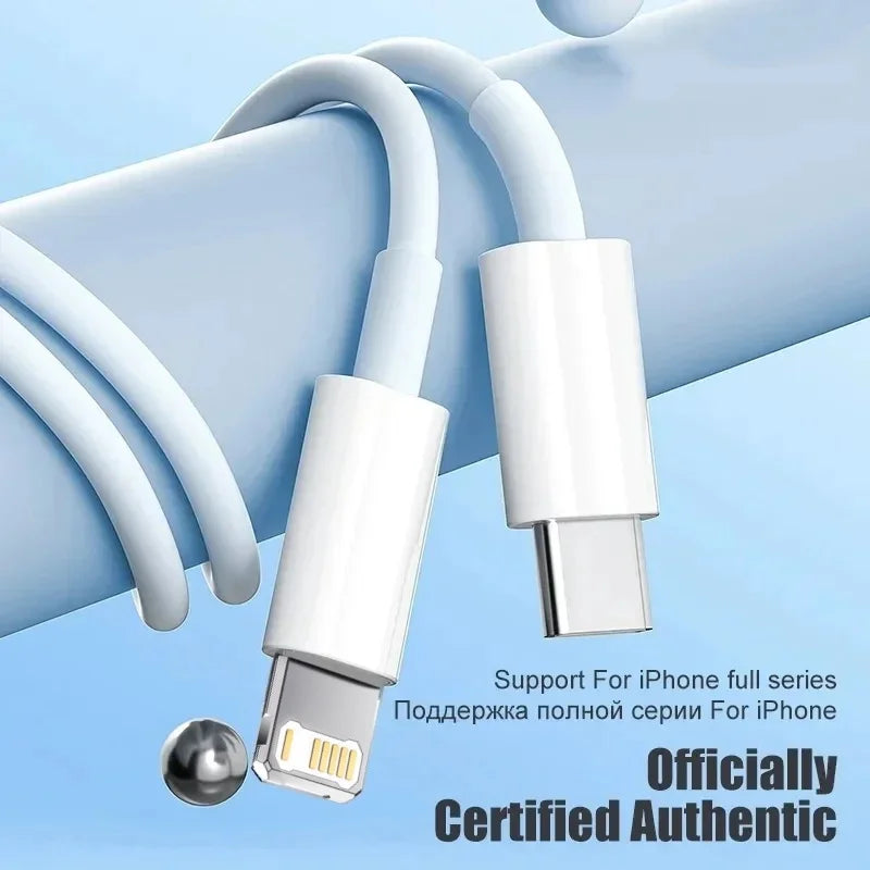 PD 35W USB Cable For iPhone 14 13 12 11 Pro Max 7 8 14 Plus XS XR Fast