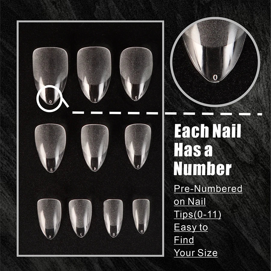 2024 New Hot sell Semi Frosted Matte Press On Nail Tips Full Cover