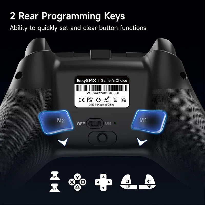 EasySMX X15 Wireless Gamepad, Bluetooth Gaming Controller Compatible