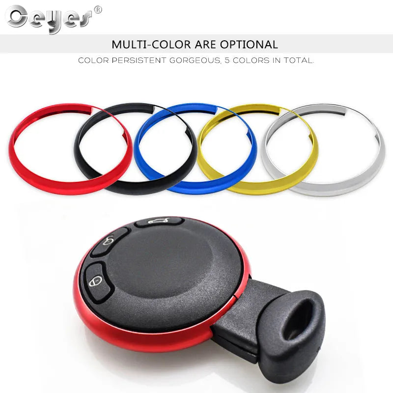 Car Aluminum Alloy Styling Key Ring Stickers Case Cover For Bmw Mini