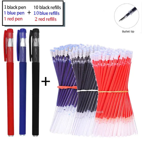 35 PCS Gel Pen Set School Supplies Black Blue Red Ink Color 0.5mm
