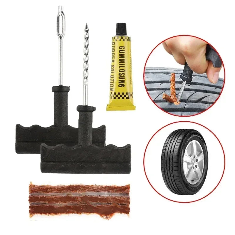 5-50Pc Car Tire Repair Tool Kit with Rubber Strips Tubeless Tyre