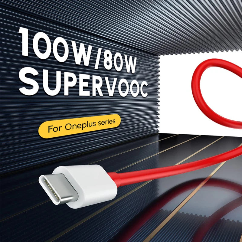PD 65W Supervooc Fast Charger Cable For Oneplus Ace 12 11 10T 9 8T 7T