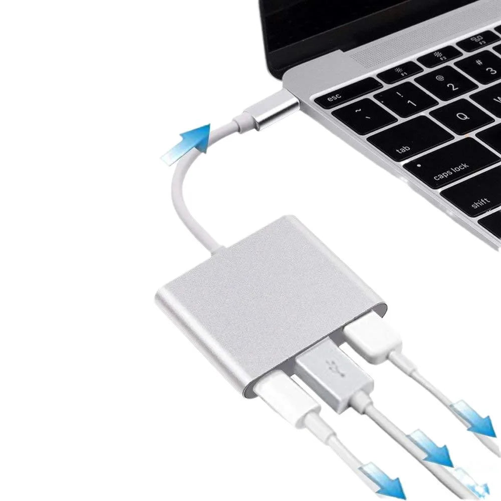 4K TYPE C to HDMI-Compatible Adapter USB 3.0 Hub Type C Charging
