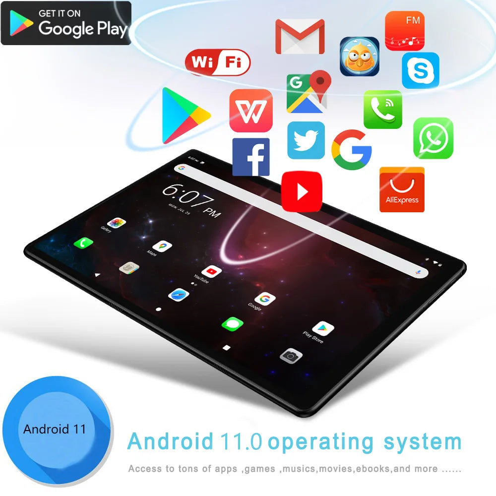 Global Version 10.1 Inch Octa Core Tablet Pc 4GB RAM 64GB ROM Google