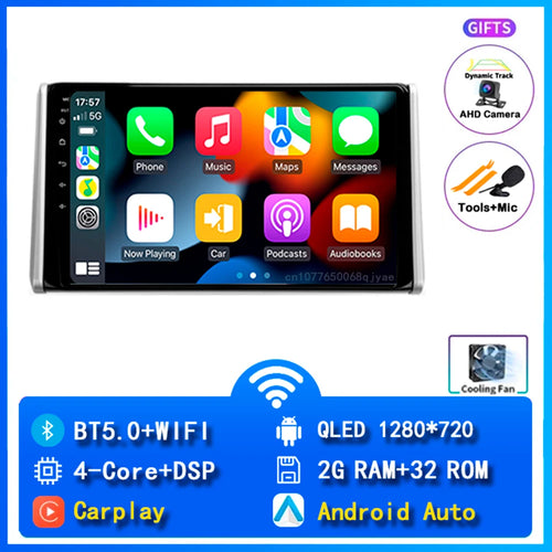 Android 14 Carplay Car Radio For Toyota RAV4 XA50 2018 2019 2020