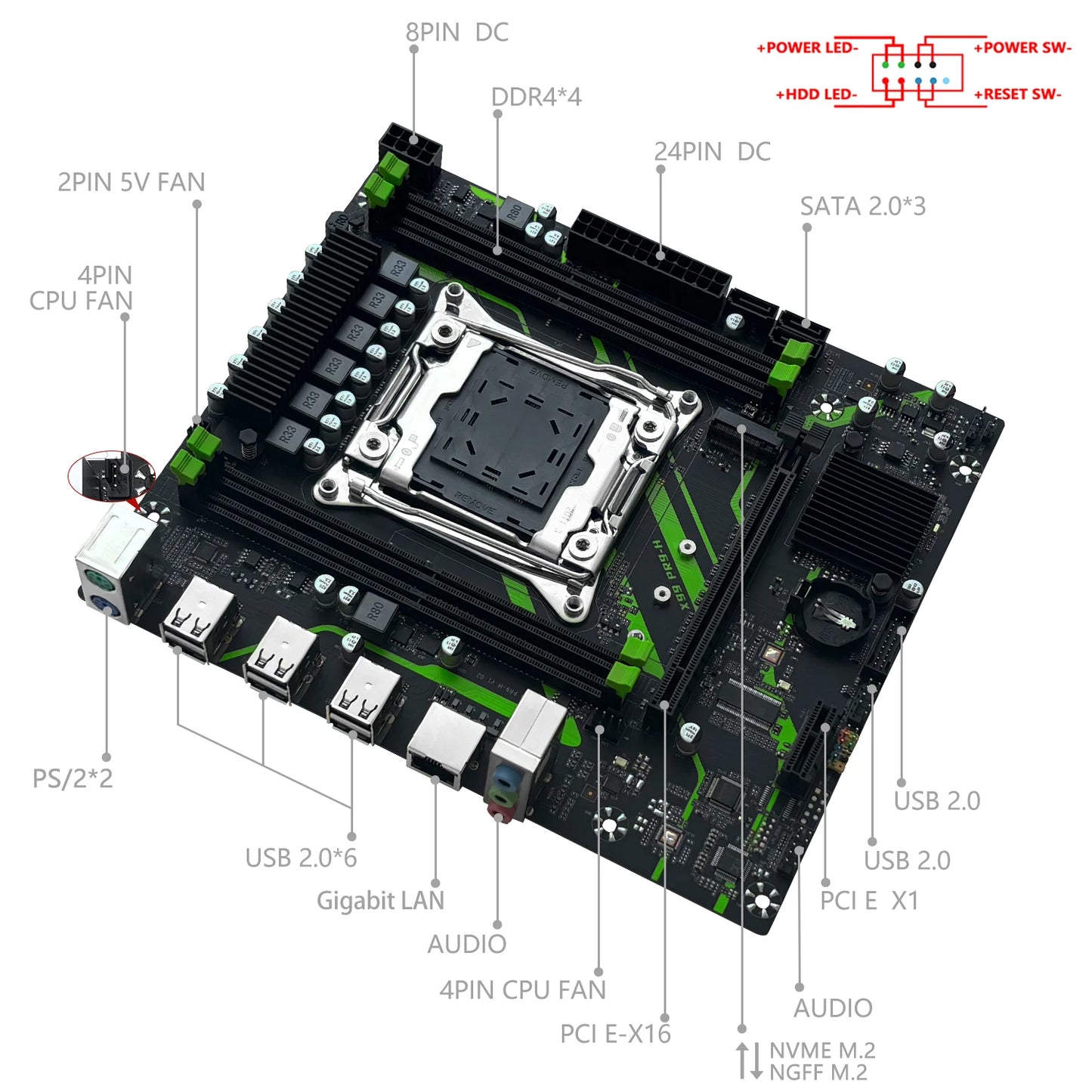 MACHINIST X99 PR9-H Motherboard Set Kit With Intel LGA2011-3 Xeon E5