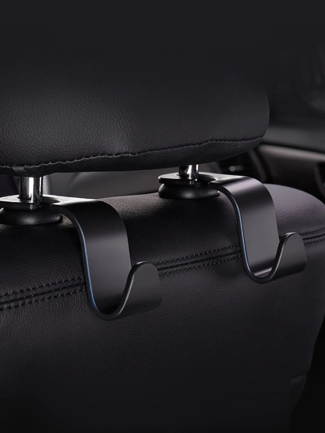 4PCS Car Hidden Seat Hook Multi-Purpose Carbon Fiber Texture Car Seat