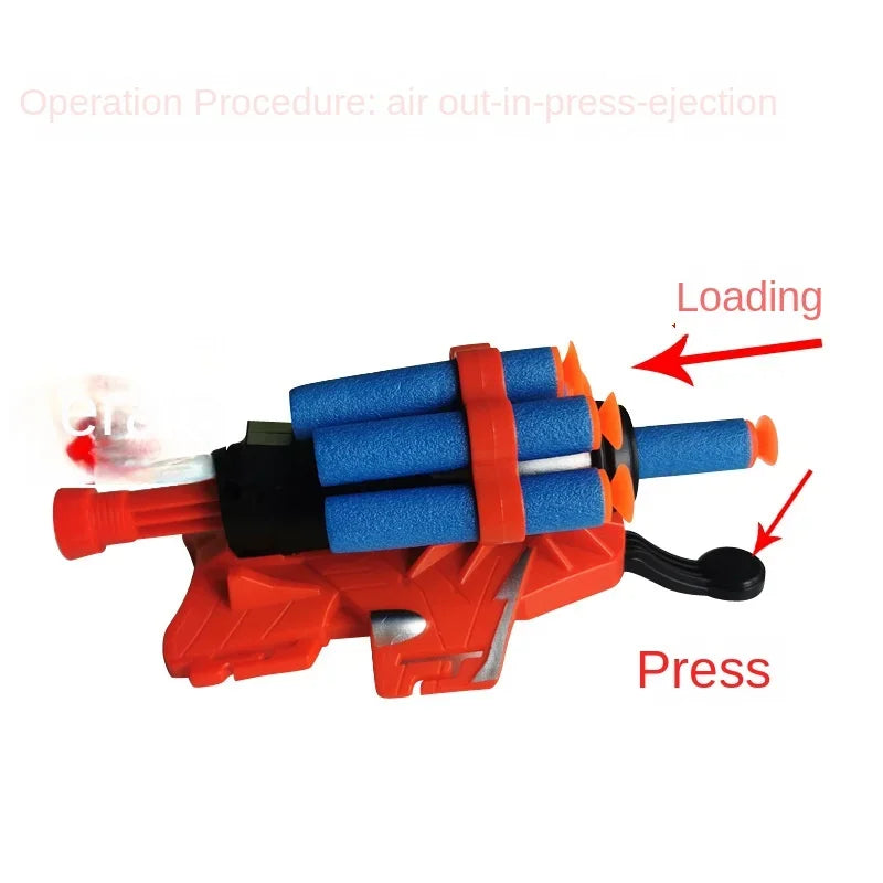 Soft Bullets Launcher Spray Wrist With Gloves Launching Soft Bomb Toy